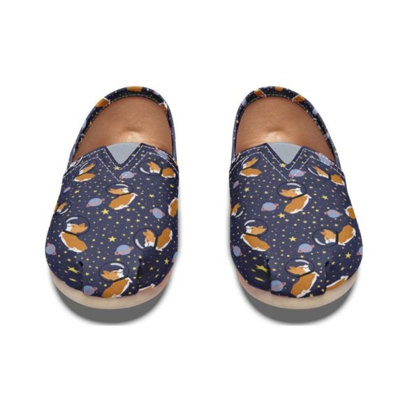 Groove Bags Space Corgi Slip-Ons Ballet Flats Loafers Dog Dogs Puppy Pups Tom's - Picture 3 of 15